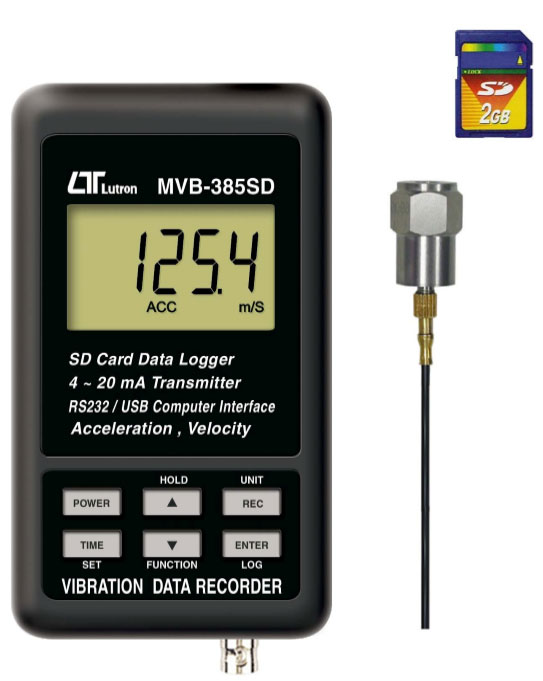 SD卡实时数据及4-20 mA变送振动数据记录器MVB-385SD